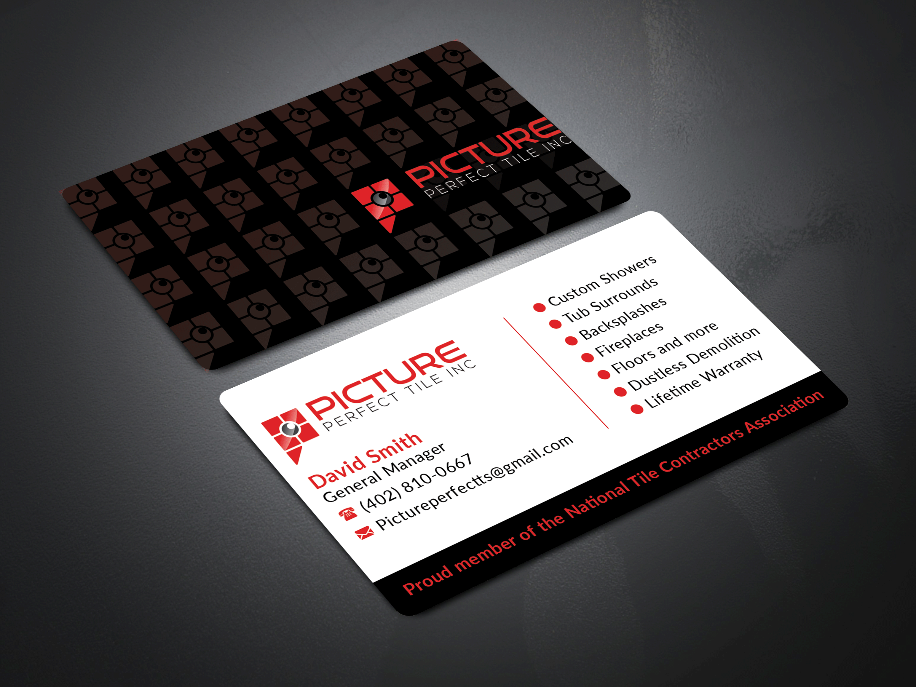 Design de Carte de Visite par B. M. BILLAL HOSSAIN pour Picture Perfect Tile Inc. | Design #26132223