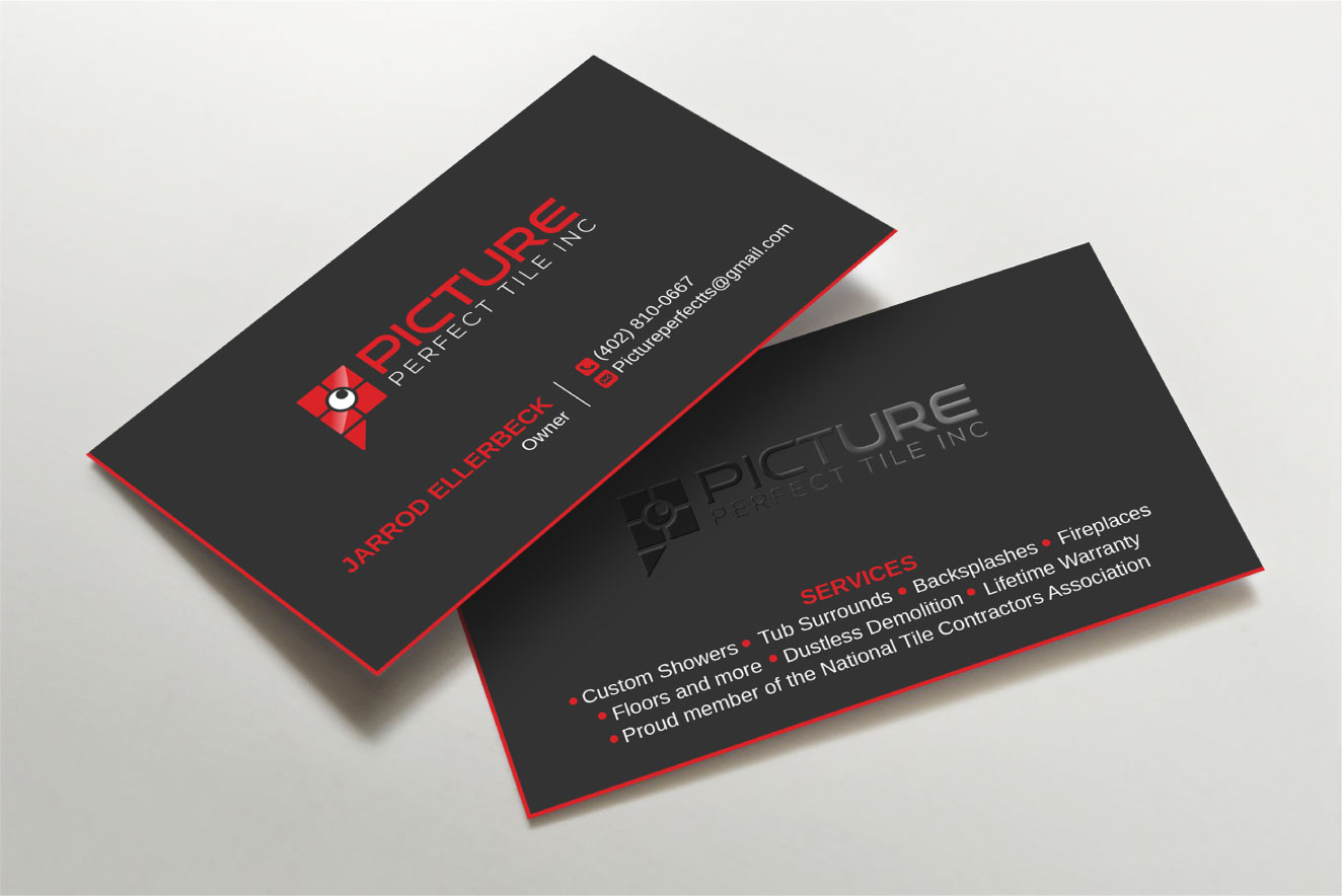 Business Card Design by Imagine design000 for Picture Perfect Tile Inc. | Design #26134302