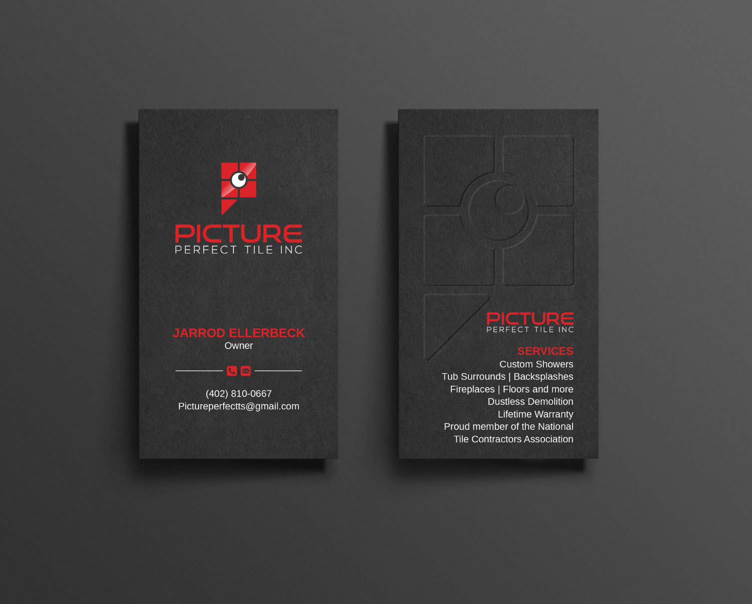 Design de Carte de Visite par Imagine design000 pour Picture Perfect Tile Inc. | Design #26134413