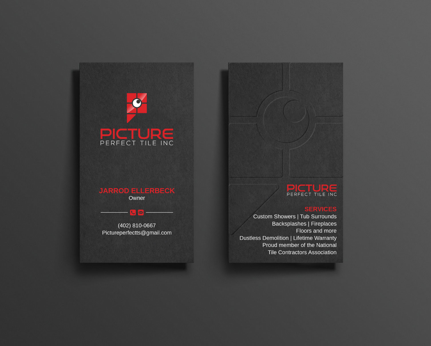 Business Card Design by Imagine design000 for Picture Perfect Tile Inc. | Design #26134416