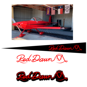 Red Dawn Aerobatic Airplane Insignia | Design Graphique par El Yisk 2