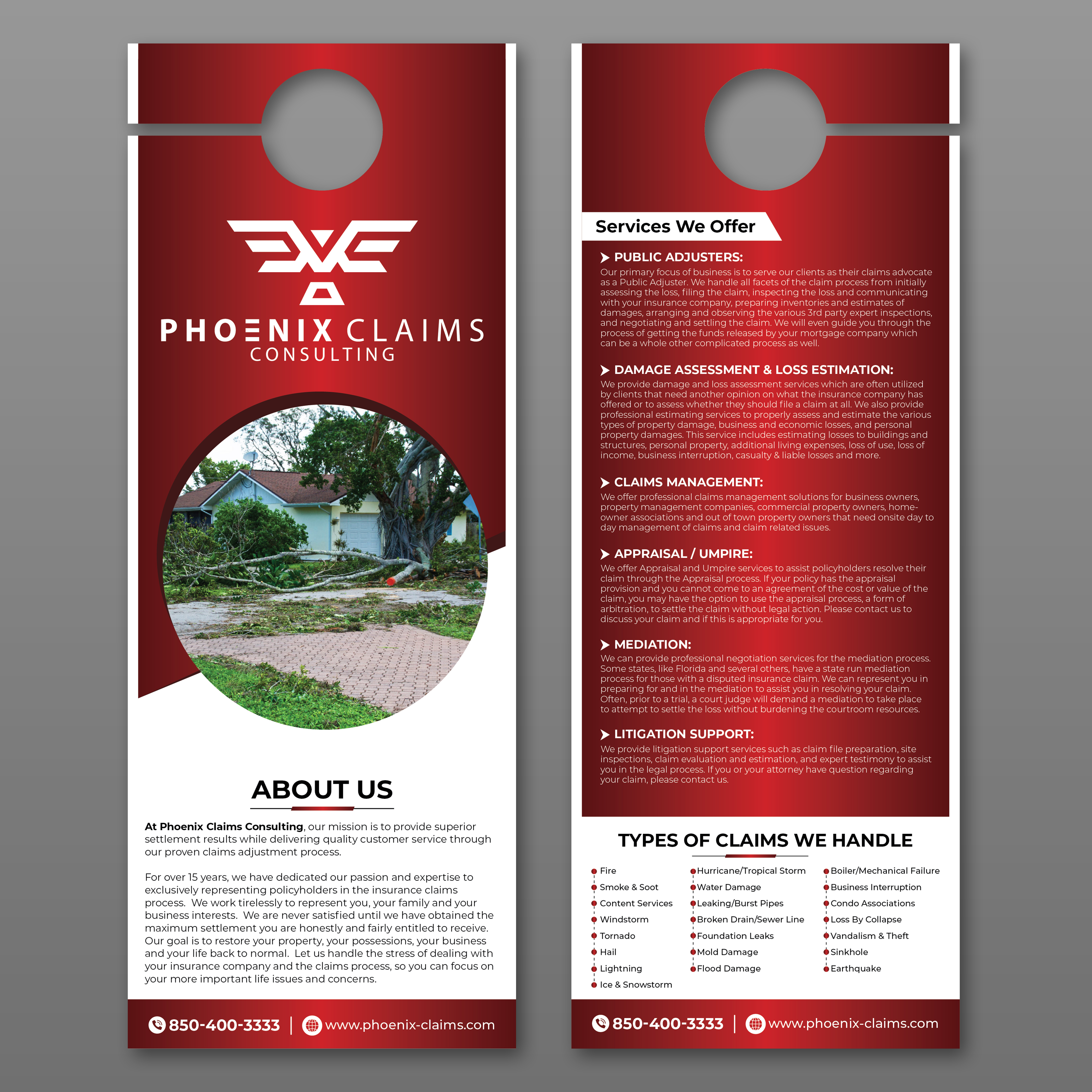 Design de Flyer par ecorokerz pour Phoenix Claims Consulting | Design #26142590