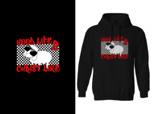 Hoodlife2Christlike sheep also big part of this brand | Diseño de Camiseta por Luniere Designs
