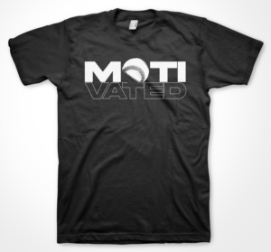 Motivated baseball t-shirt design | T-Shirt-Design von badpixelarts