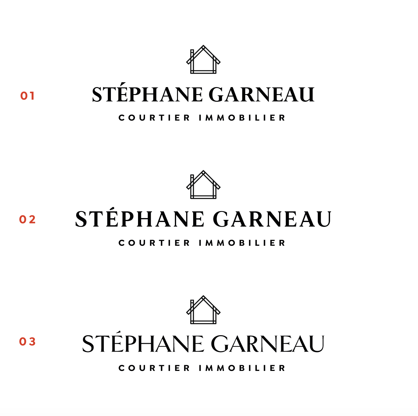 Logo Design by wonderland for Stéphane Garneau Courtier Immobilier Inc. | Design #26200529