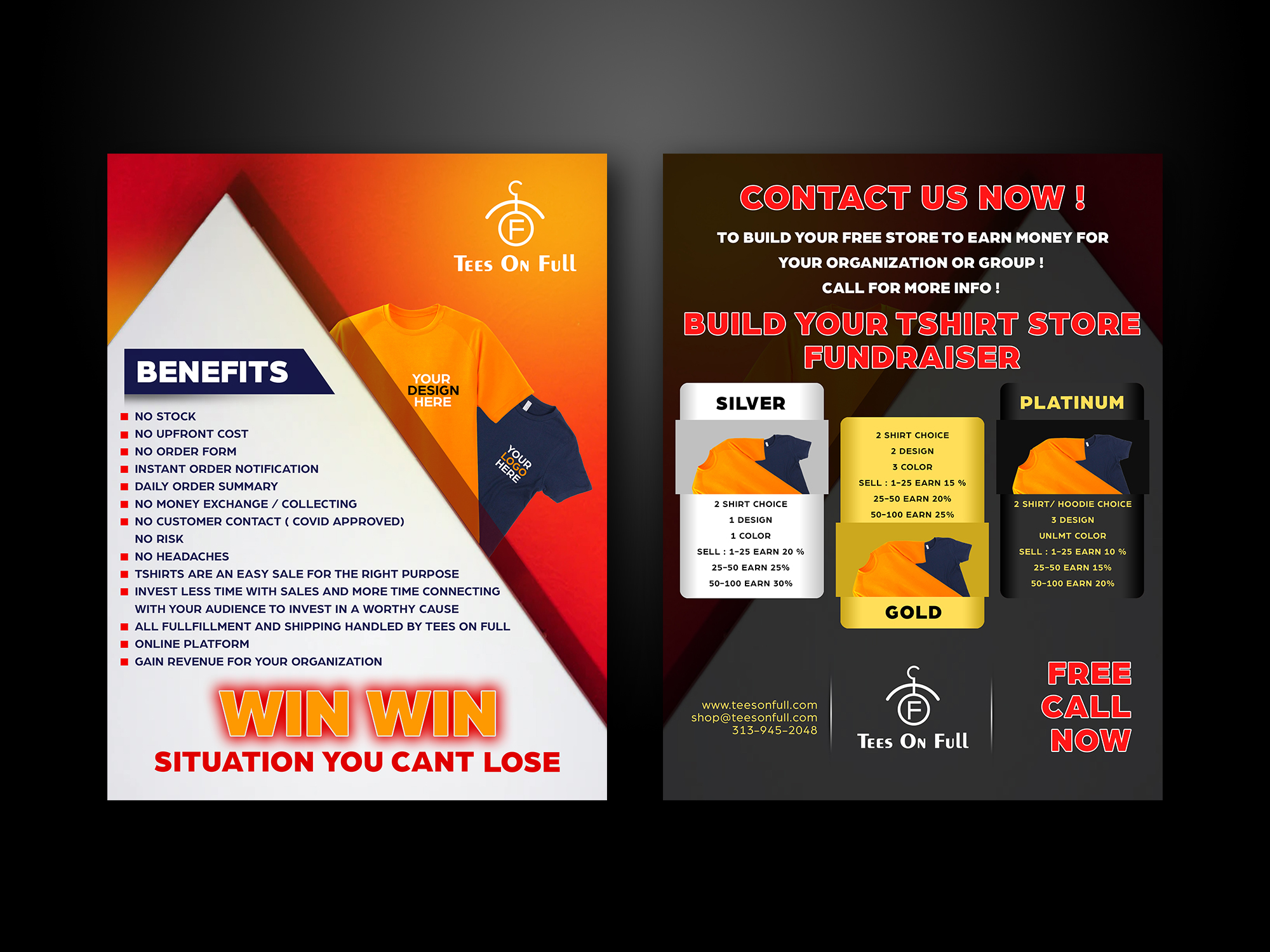 Flyer Design by Maxo-Biz for www.teesonfull.com | Design #26155425