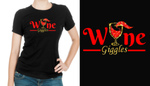 Wine & Giggles | T-shirt Design by SAI DESIGNS