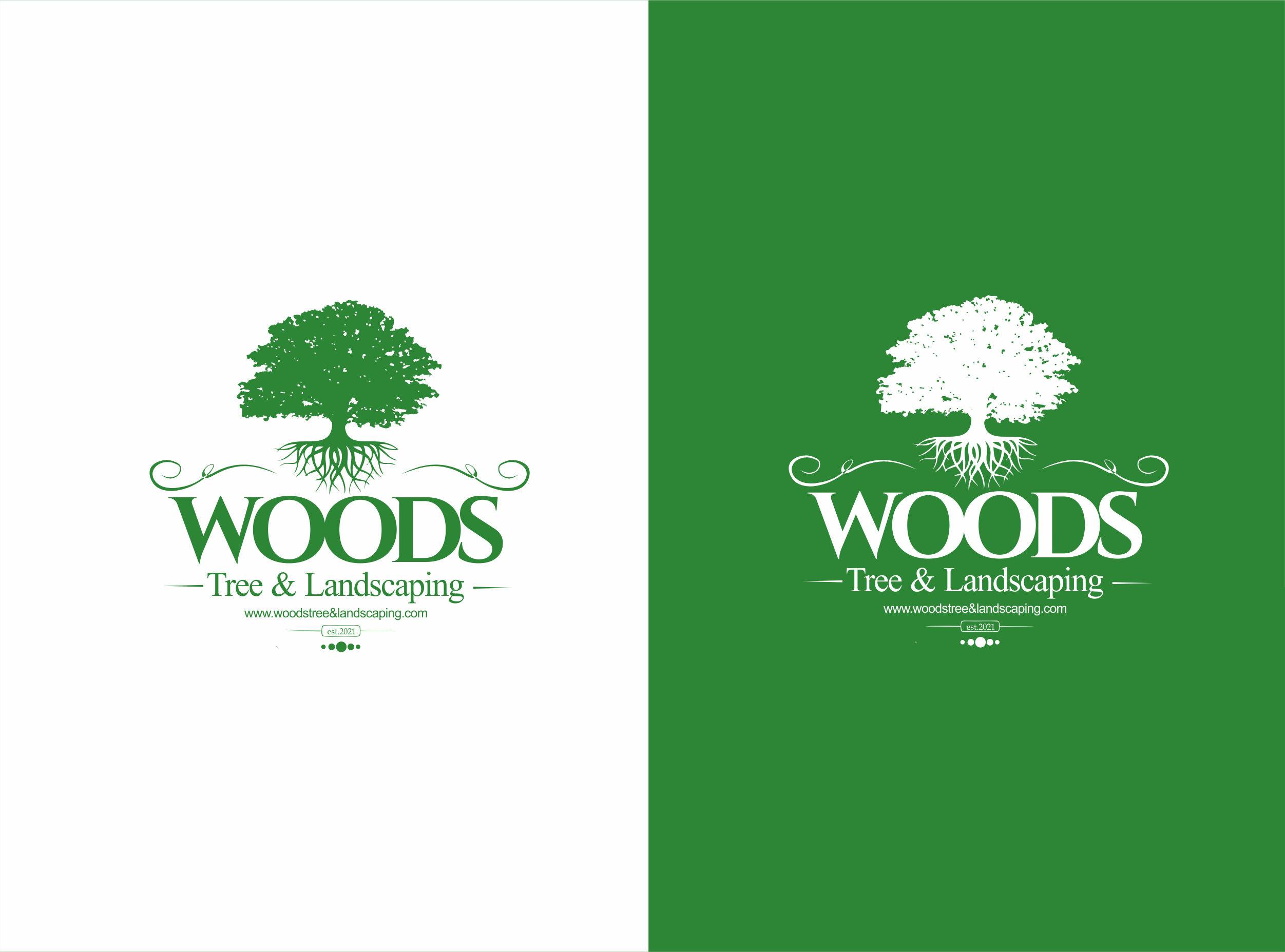 Logo Design by nikkiblue for Woods tree and landscaping  | Design #26151752
