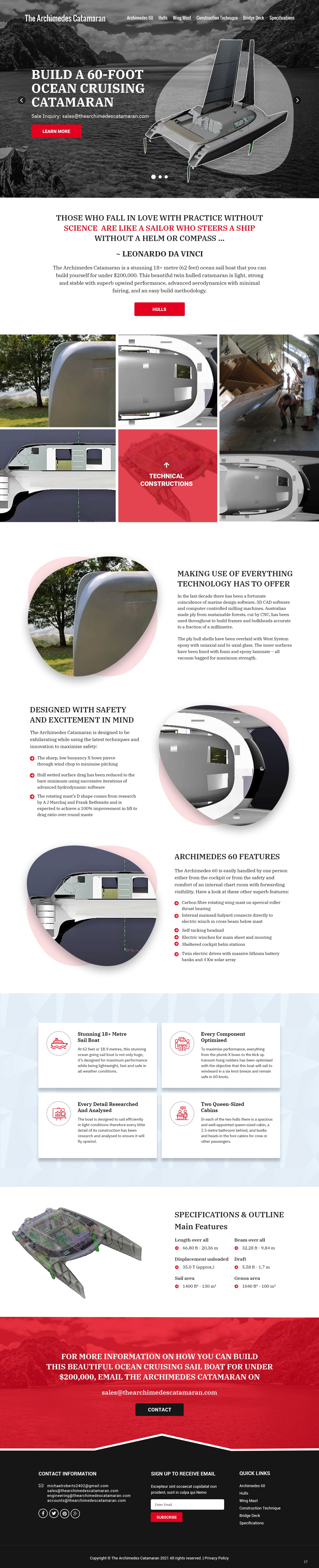 Web Design by pb for Archimedes Catamaran | Design #26157179