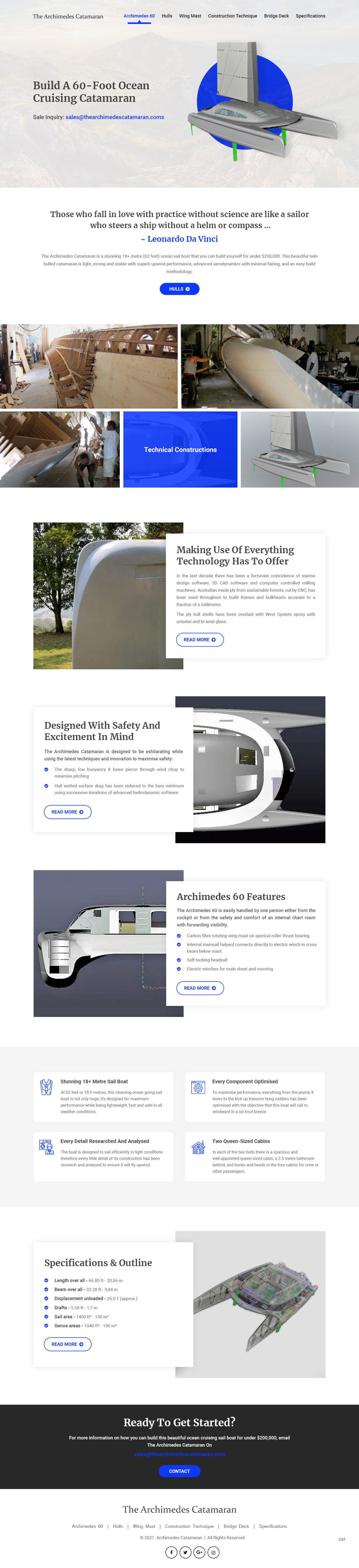 Web Design by pb for Archimedes Catamaran | Design #26157181