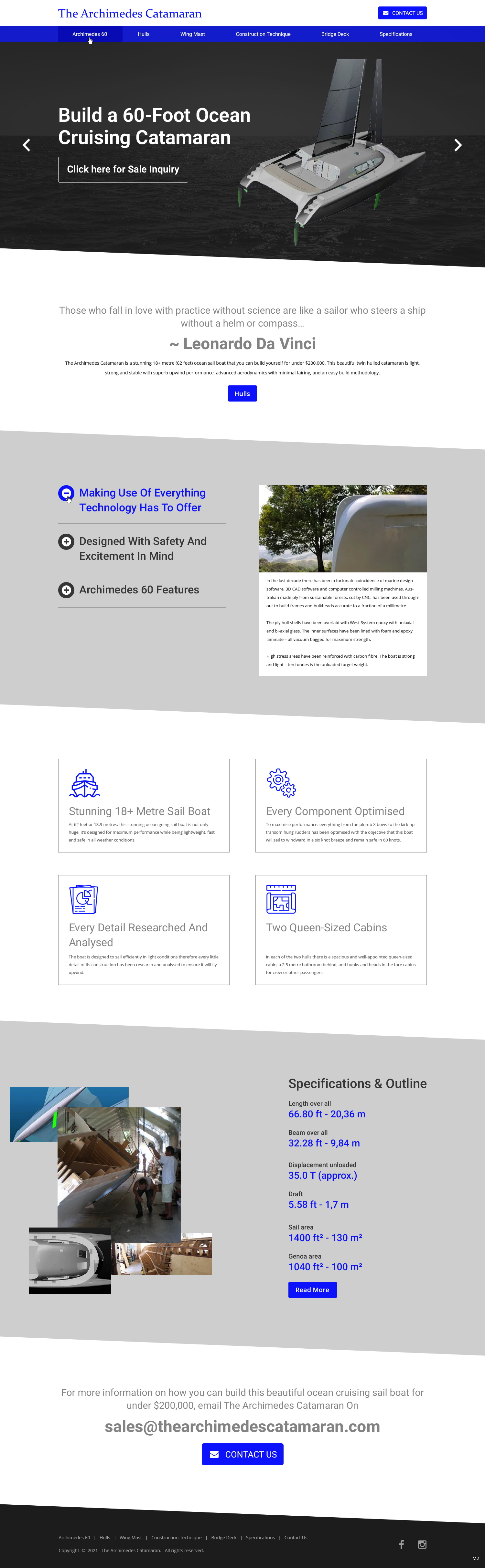 Web Design by pb for Archimedes Catamaran | Design #26157182