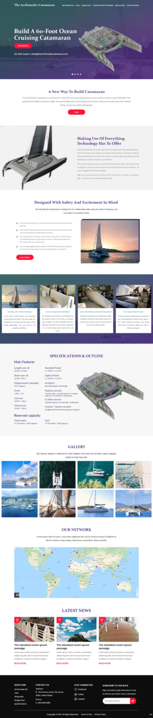 Diseño Web por pb para Archimedes Catamaran | Diseño #26157183