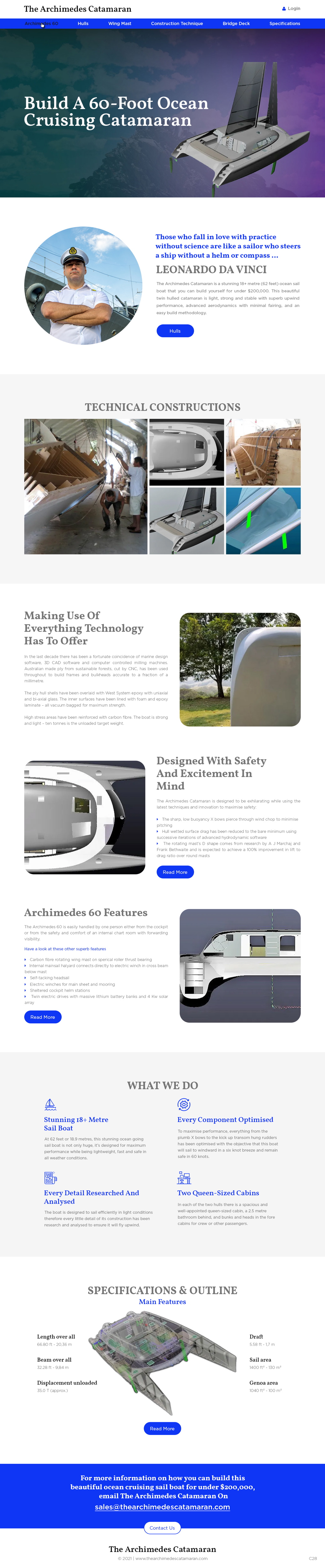 Web Design by pb for Archimedes Catamaran | Design #26157184