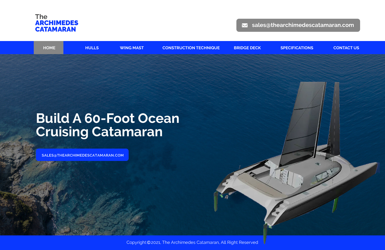 Web Design by chandrayaan.creative for Archimedes Catamaran | Design #26251399