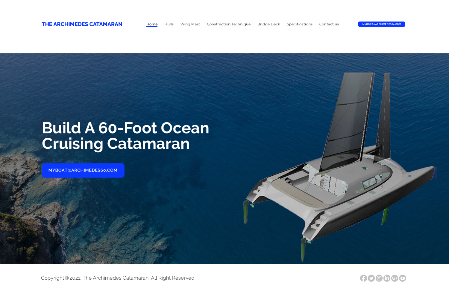 Web Design by chandrayaan.creative for Archimedes Catamaran | Design #26273688