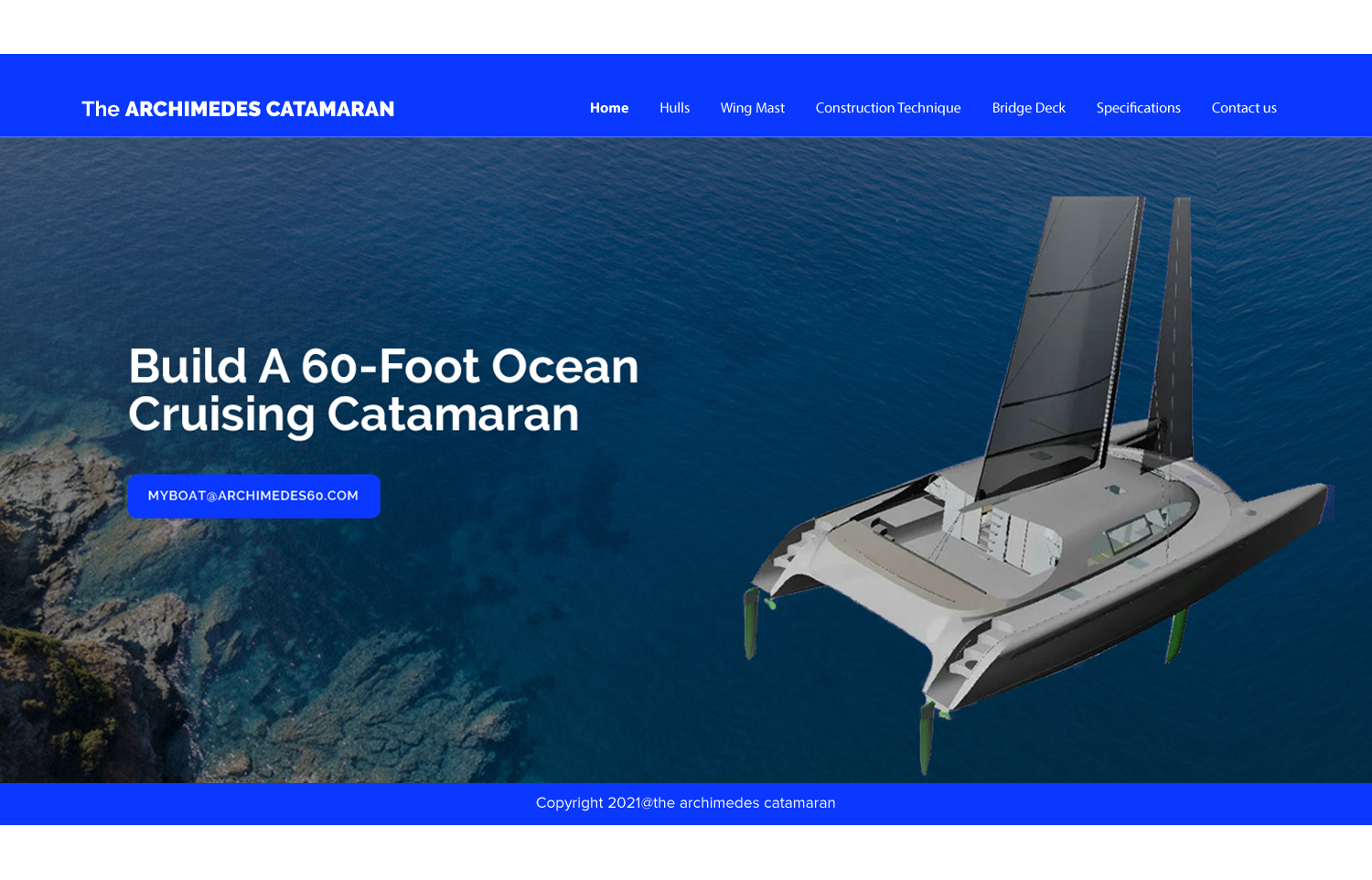 Web Design by chandrayaan.creative for Archimedes Catamaran | Design #26273824
