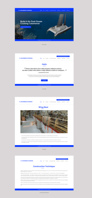 Web Design by chandrayaan.creative for Archimedes Catamaran | Design: #26273826