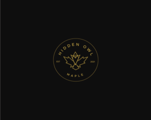 Hidden Owl Maple | Logo Design by Hiccups Design