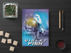 Violet Fish - Reawakened, sci-fi book cover | Diseño de portada de libro por Sarina.dsg