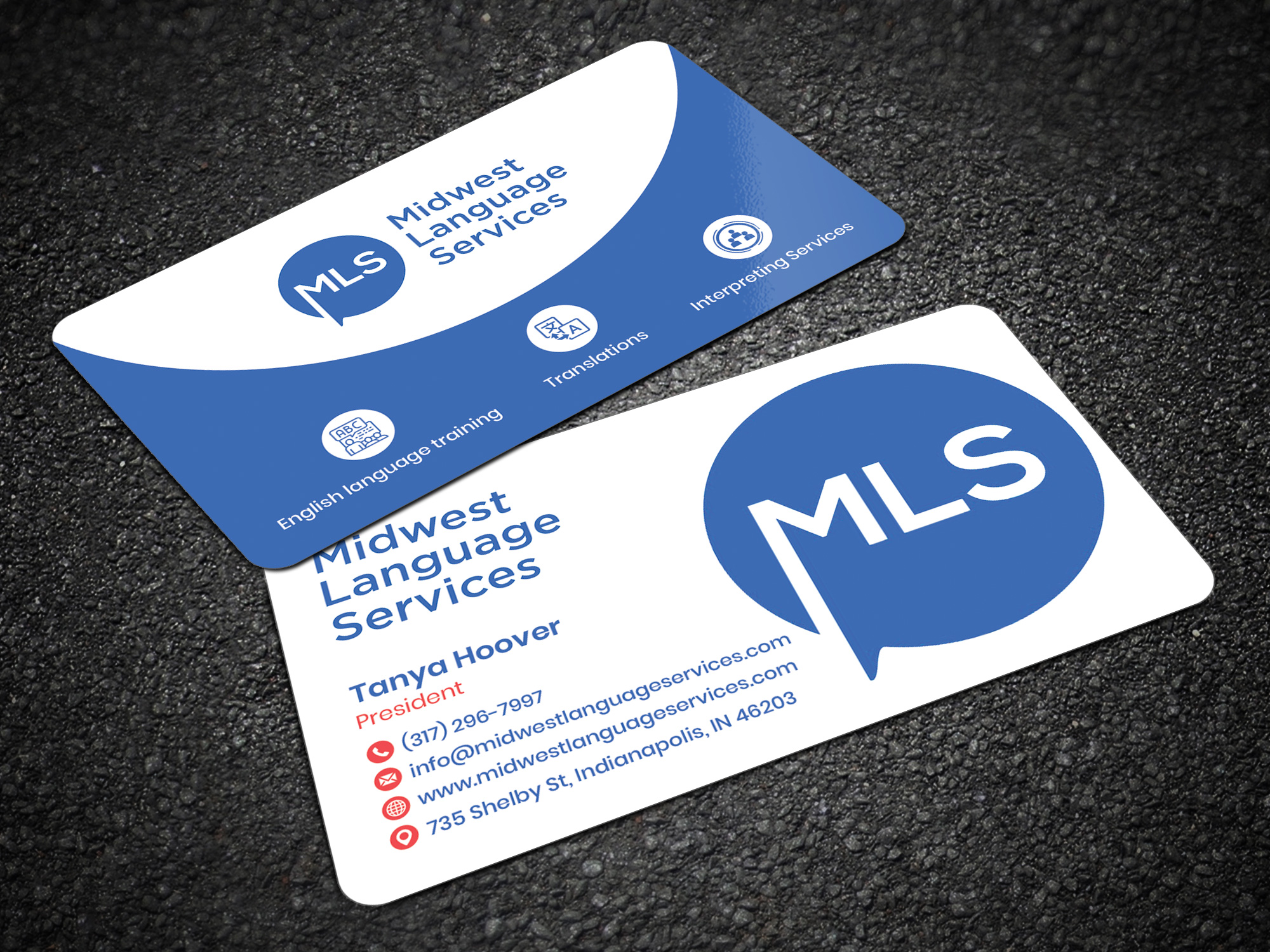 Design de Carte de Visite par Sandaruwan pour Midwest Language Services, LLC | Design #26156966