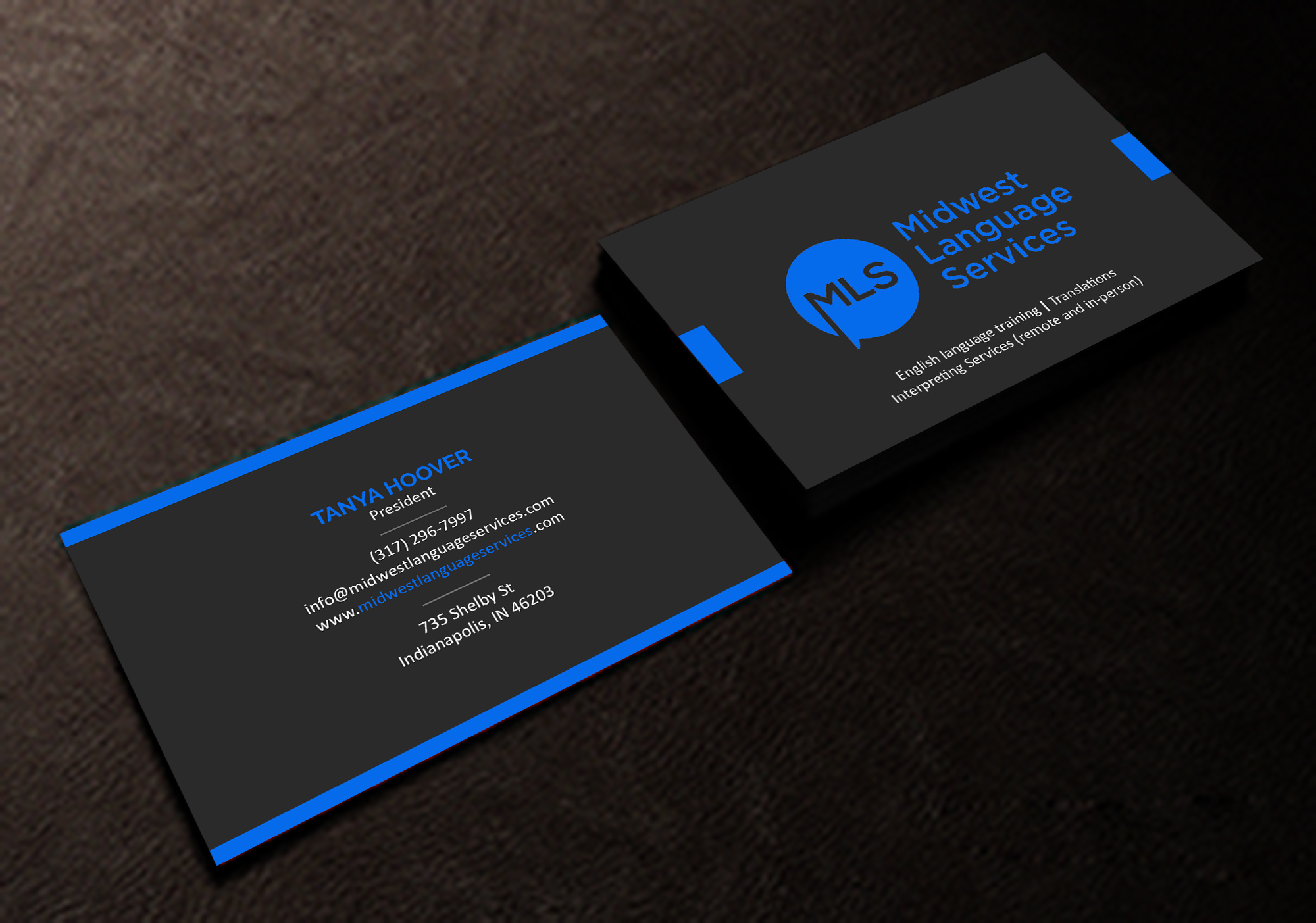 Business Card Design by Creations Box 2015 for Midwest Language Services, LLC | Design #26161312