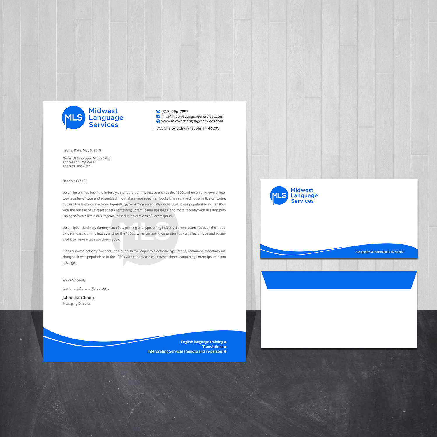 Diseño de Tarjeta de Presentación por Creations Box 2015 para Midwest Language Services, LLC | Diseño #26162907