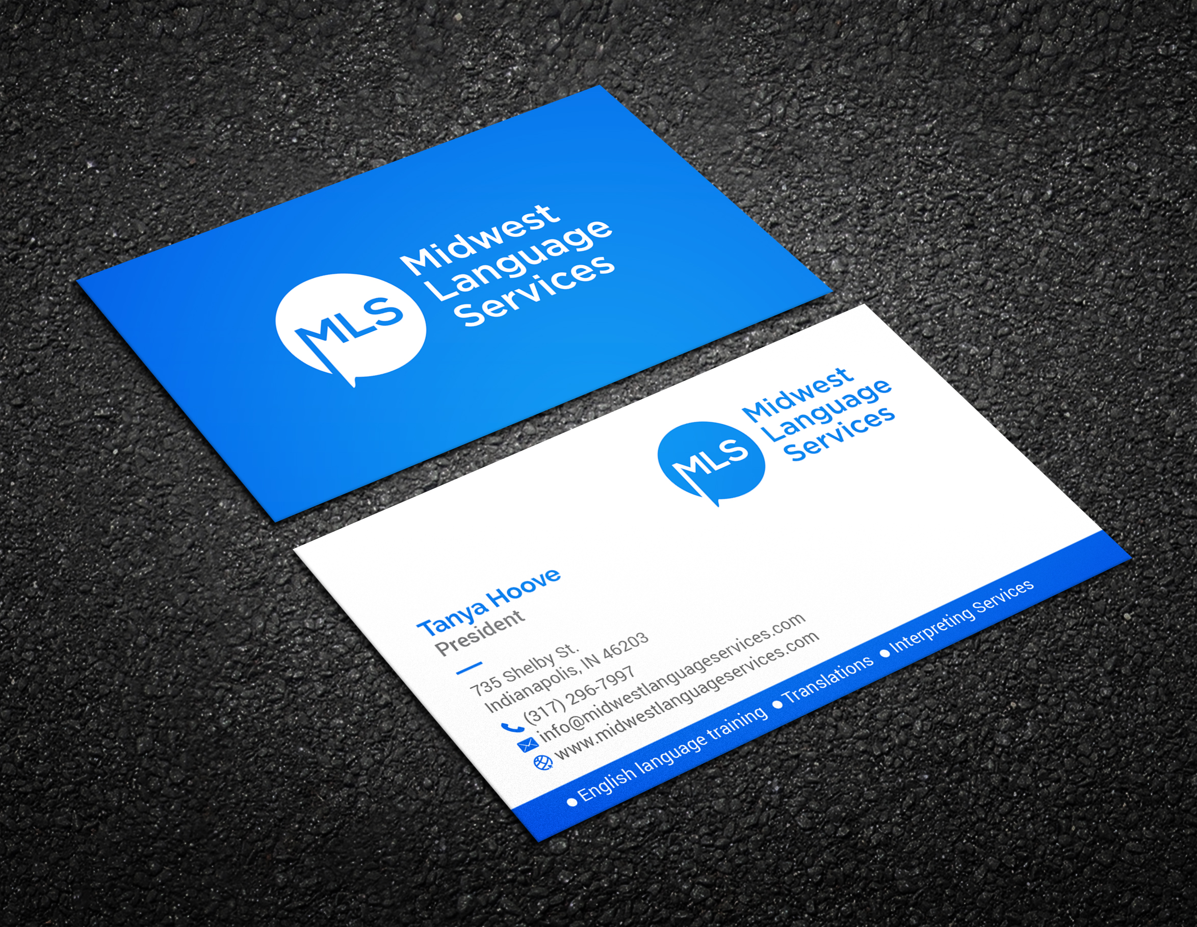 Design de Carte de Visite par R.design pour Midwest Language Services, LLC | Design #26150645