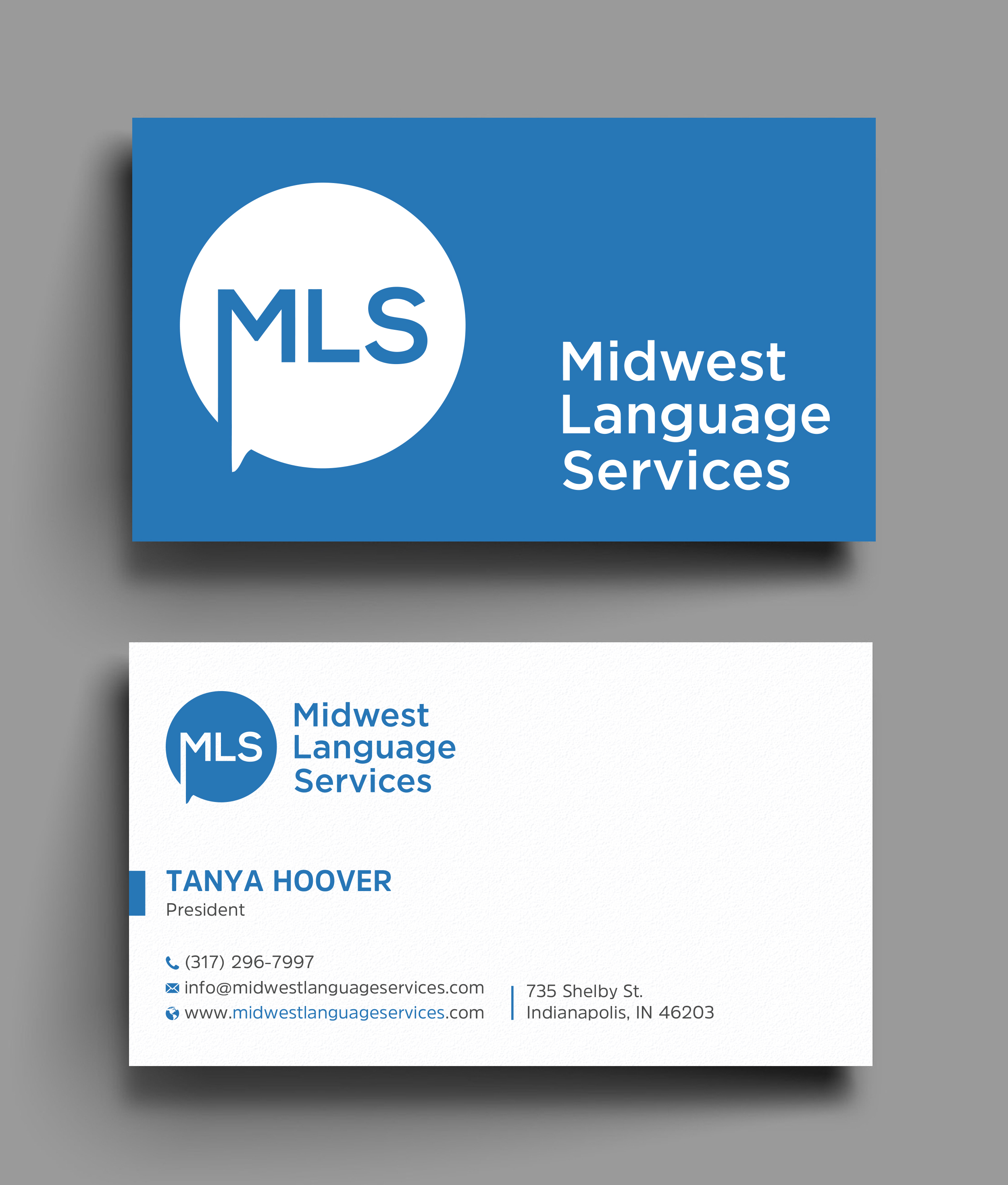 Business Card Design by Uttom 2 for Midwest Language Services, LLC | Design #26156658