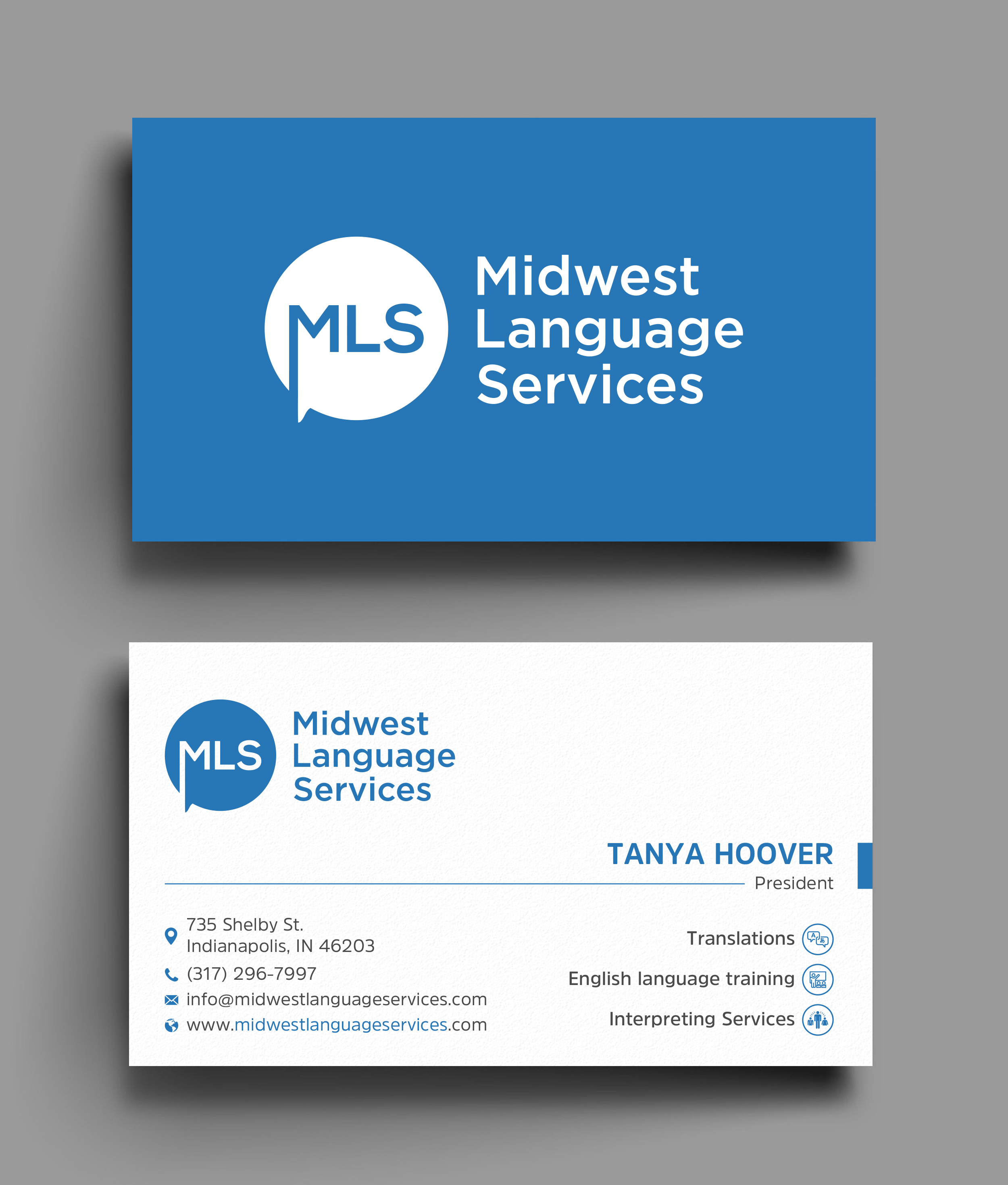 Diseño de Tarjeta de Presentación por Uttom 2 para Midwest Language Services, LLC | Diseño #26157337