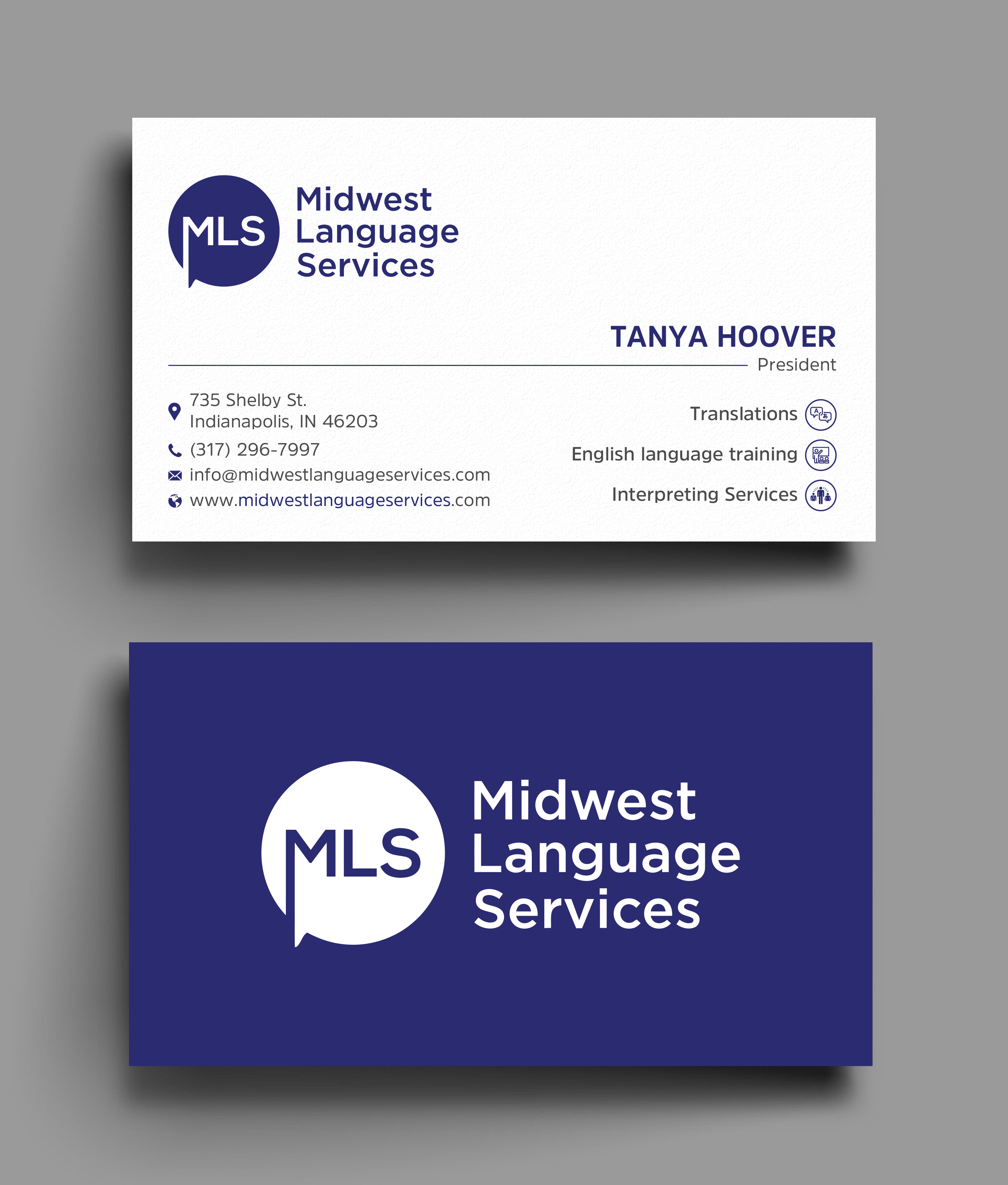 Diseño de Tarjeta de Presentación por Uttom 2 para Midwest Language Services, LLC | Diseño #26162868