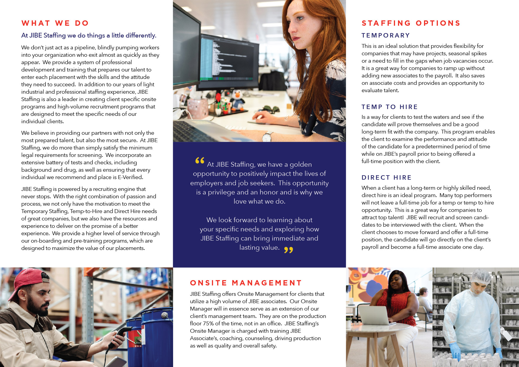 Flyer Design by KerryJ for Jibe Staffing | Design #26180554