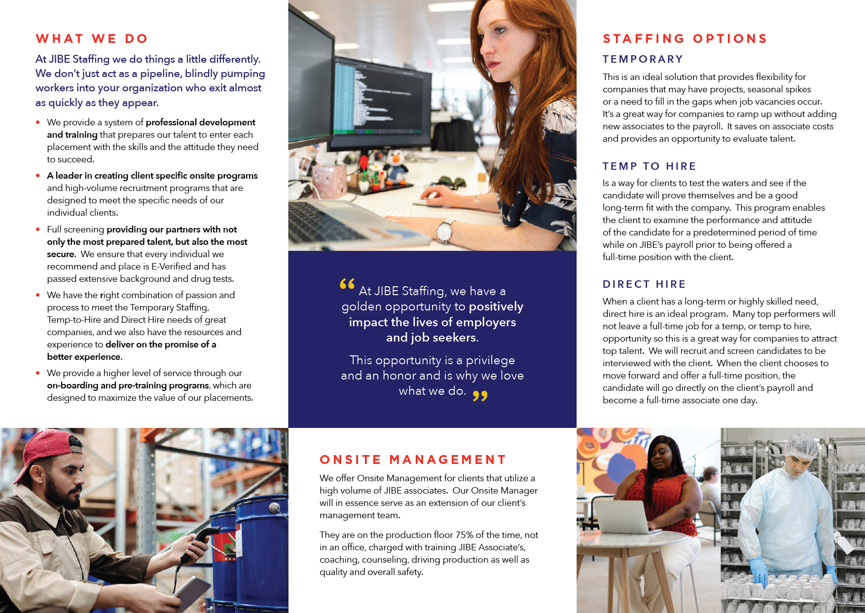 Flyer Design by KerryJ for Jibe Staffing | Design #26187768