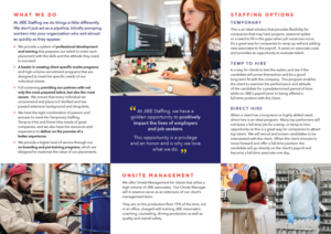 Flyer Design by KerryJ for Jibe Staffing | Design #26187768