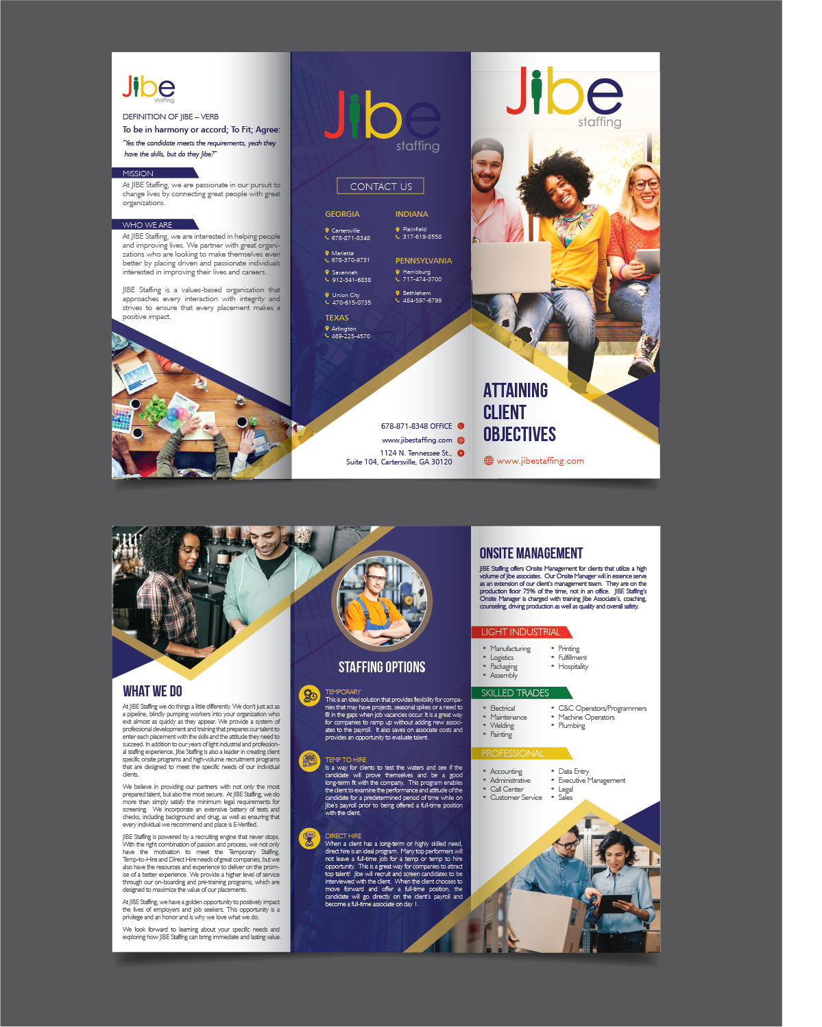 Flyer Design by alex989 for Jibe Staffing | Design #26156985