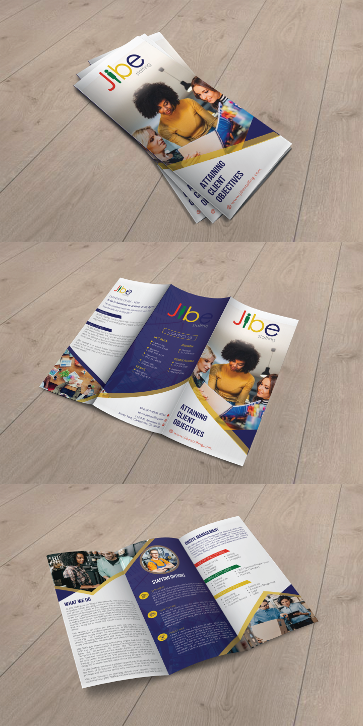 Flyer Design by alex989 for Jibe Staffing | Design #26157386