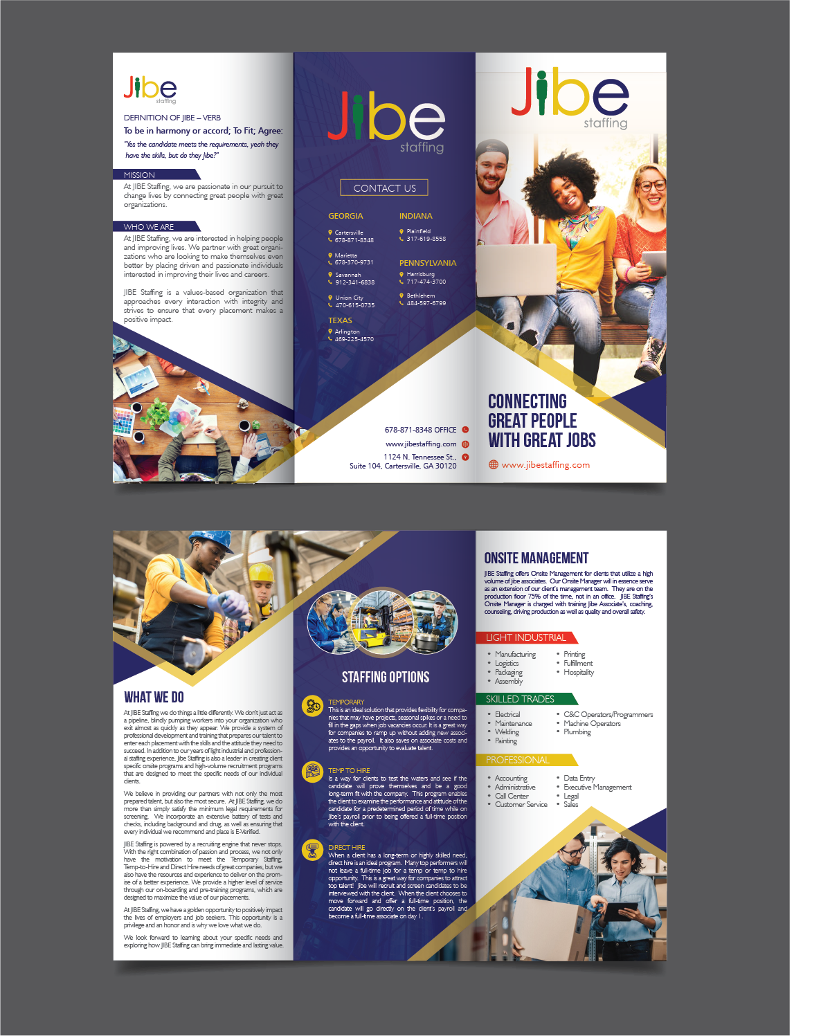 Flyer Design by alex989 for Jibe Staffing | Design #26163393