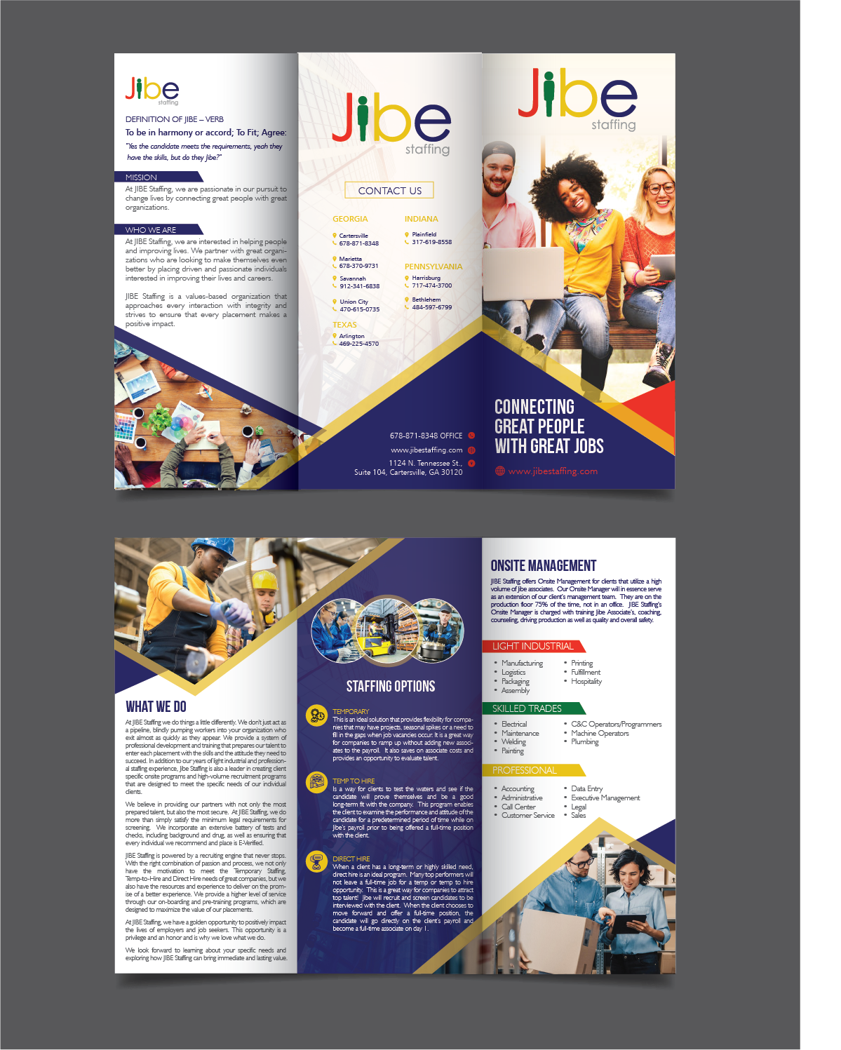 Flyer Design by alex989 for Jibe Staffing | Design #26163394