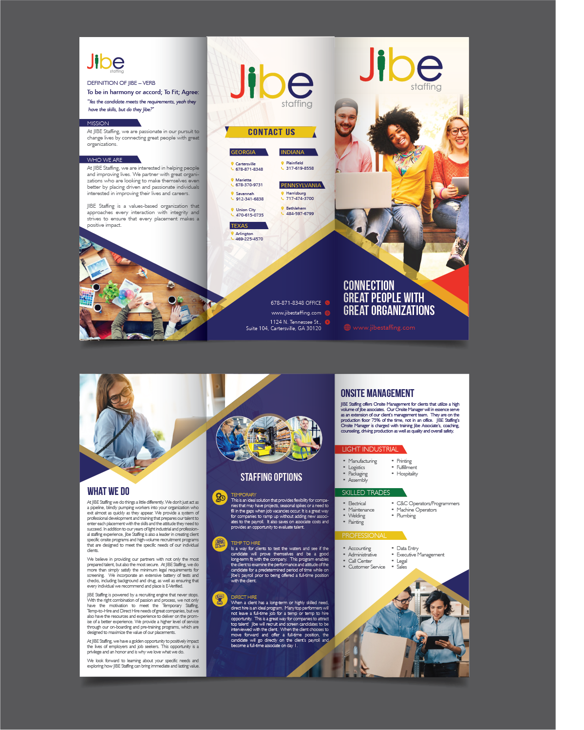 Flyer Design by alex989 for Jibe Staffing | Design #26169356