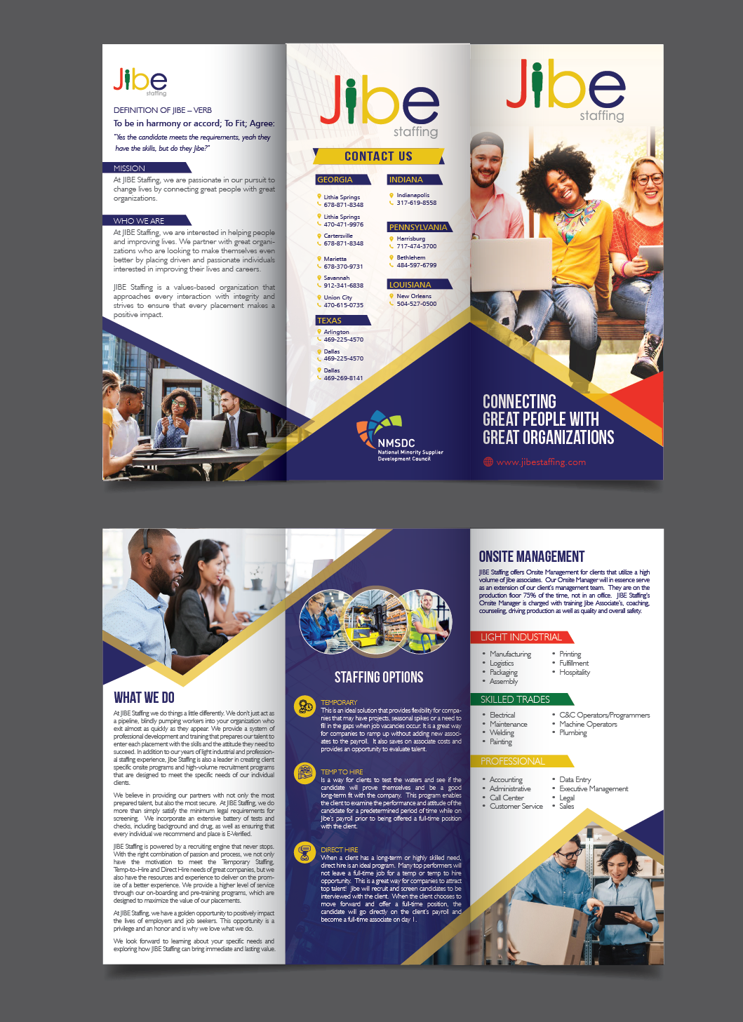 Flyer Design by alex989 for Jibe Staffing | Design #26202356