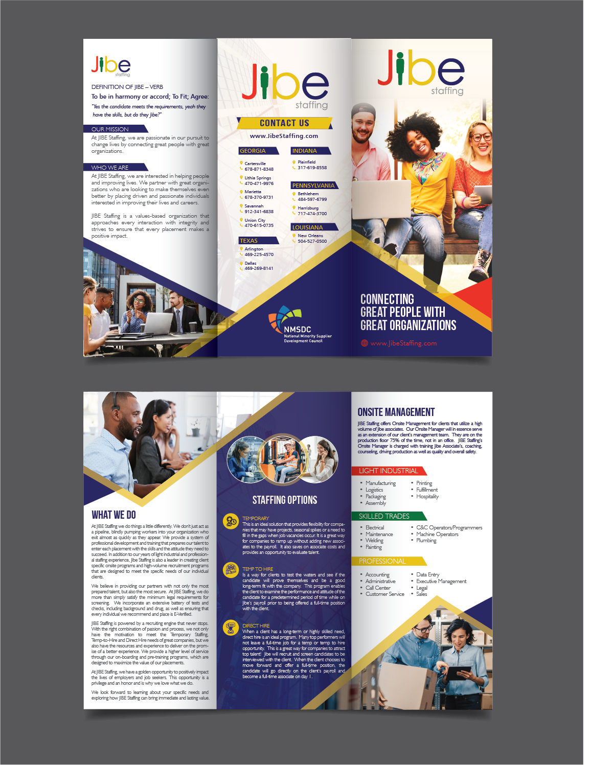 Flyer Design by alex989 for Jibe Staffing | Design #26207841
