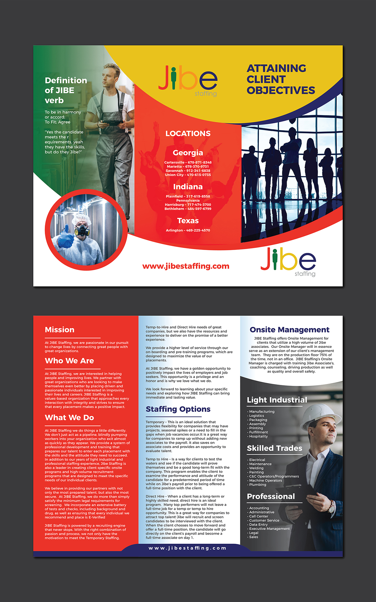 Flyer Design by Deziners Zone for Jibe Staffing | Design #26155681