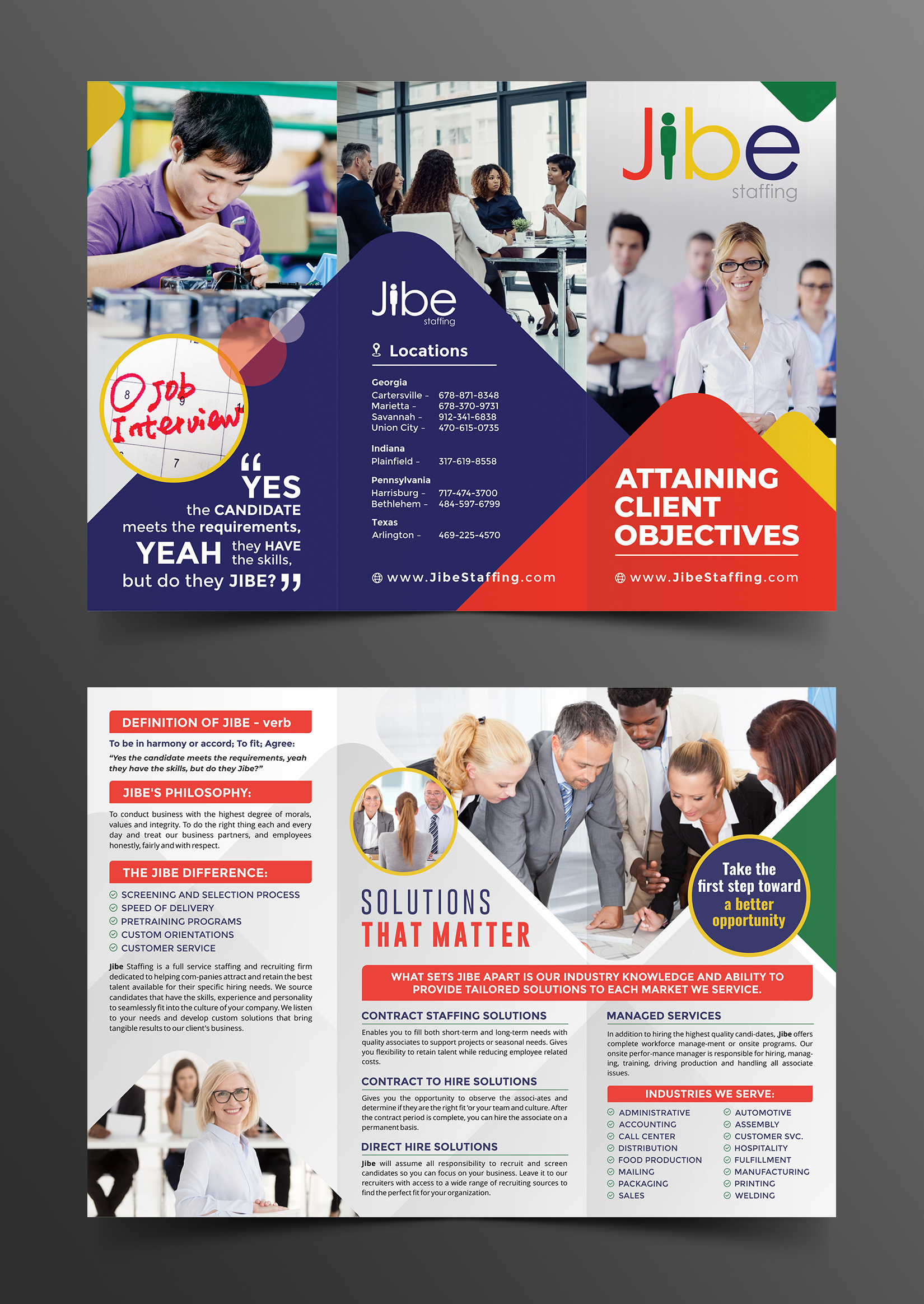 Flyer Design by ecorokerz for Jibe Staffing | Design #26161426