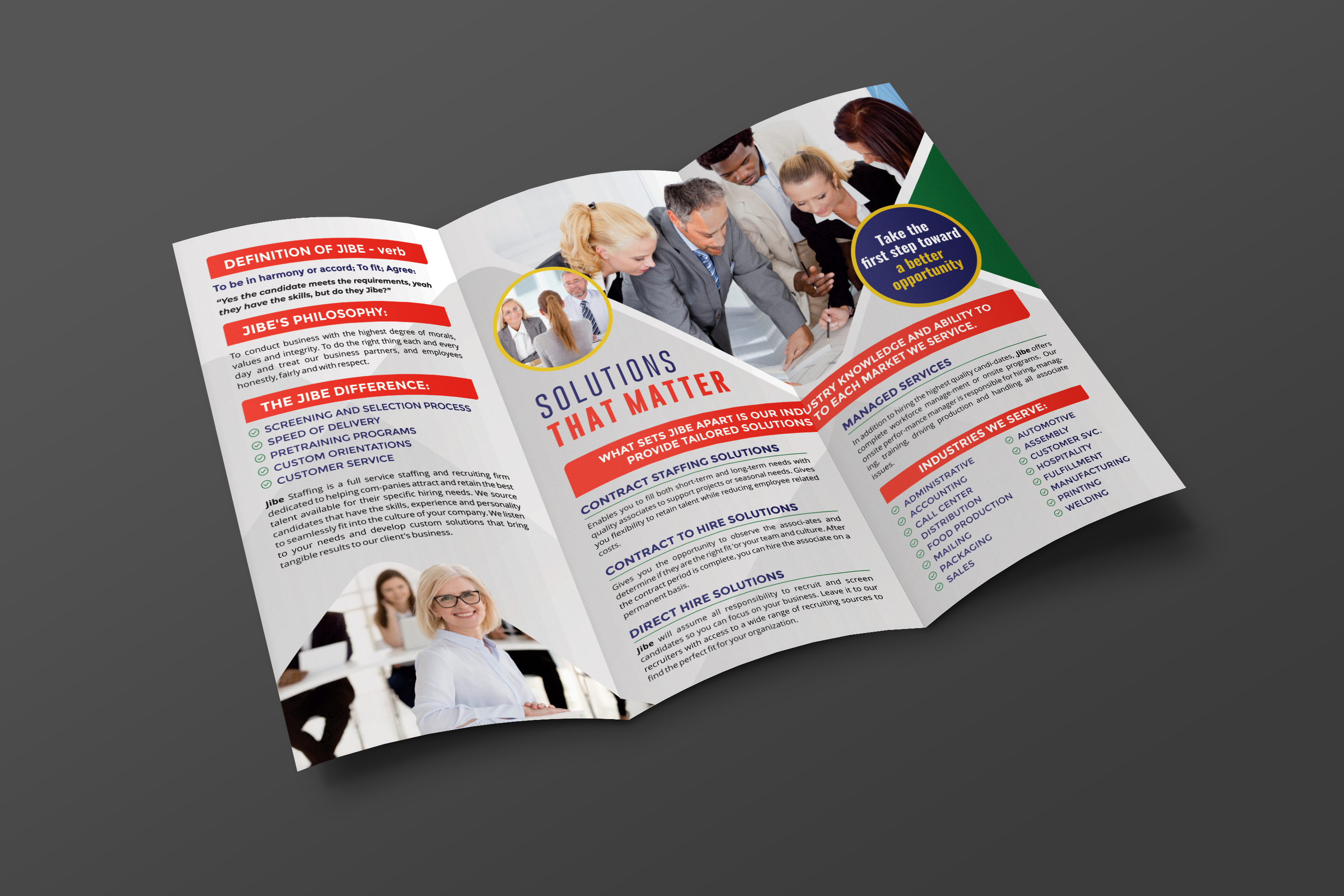 Design de Flyer par ecorokerz pour Jibe Staffing | Design #26161427