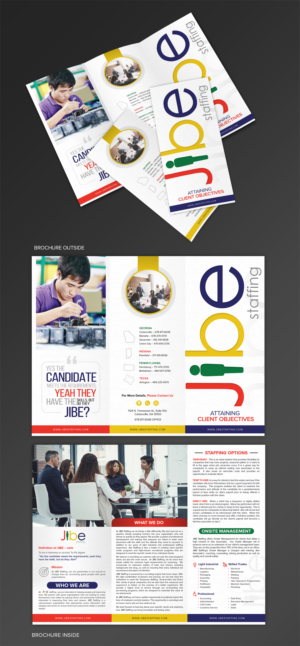 Jibe Staffing Tri Fold Brochure | Flyer-Design von SAI DESIGNS