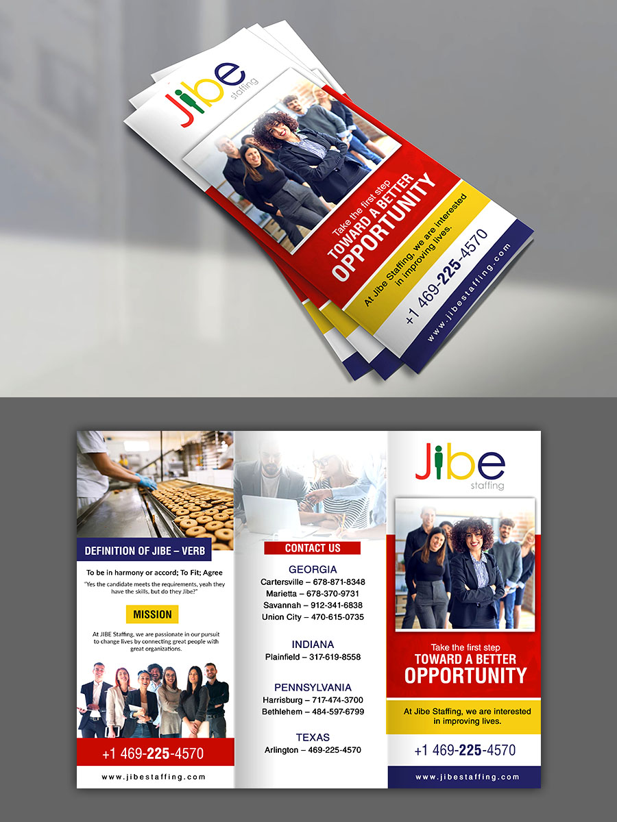 Flyer Design by n214008 for Jibe Staffing | Design #26157412