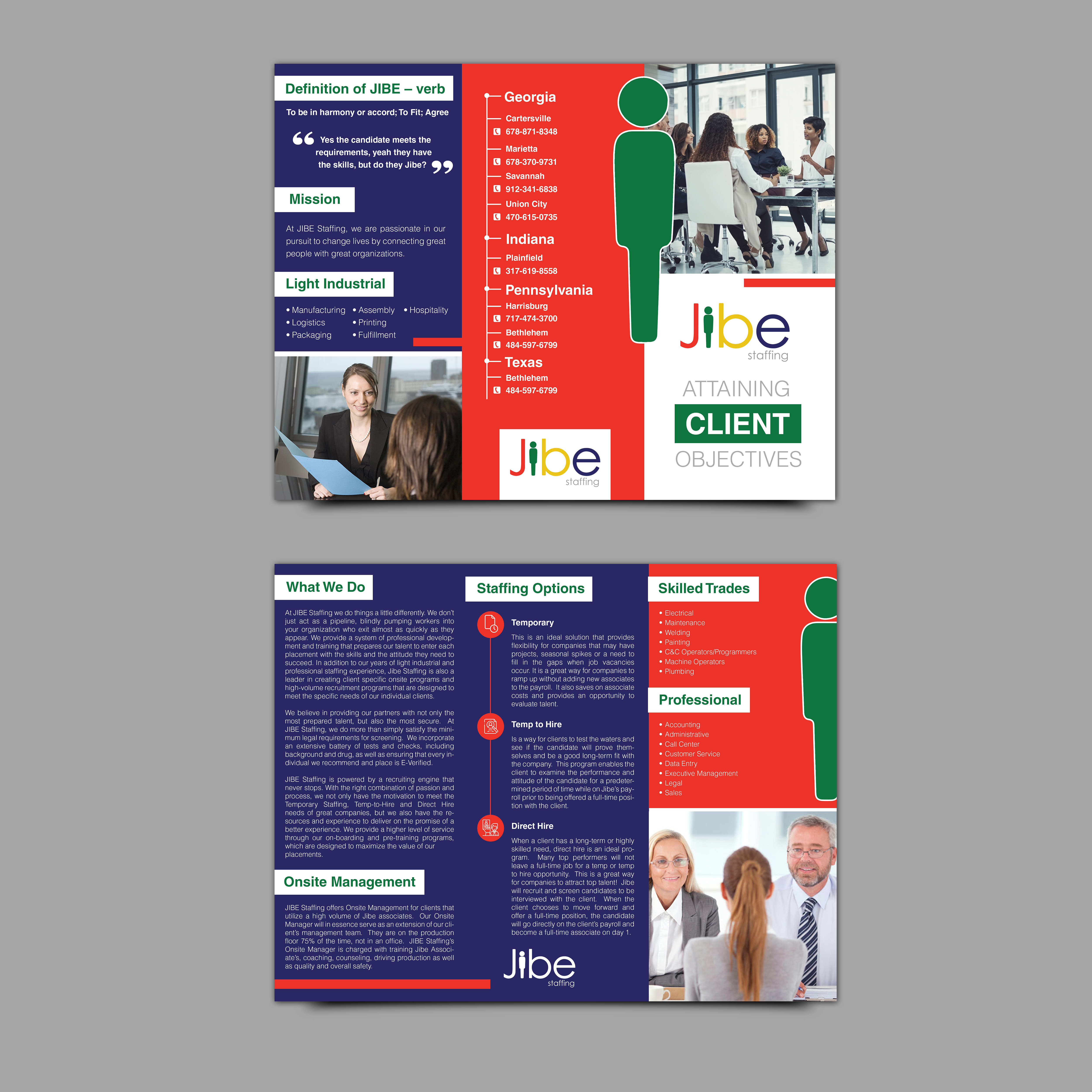 Flyer Design by TuktukiShree for Jibe Staffing | Design #26163001