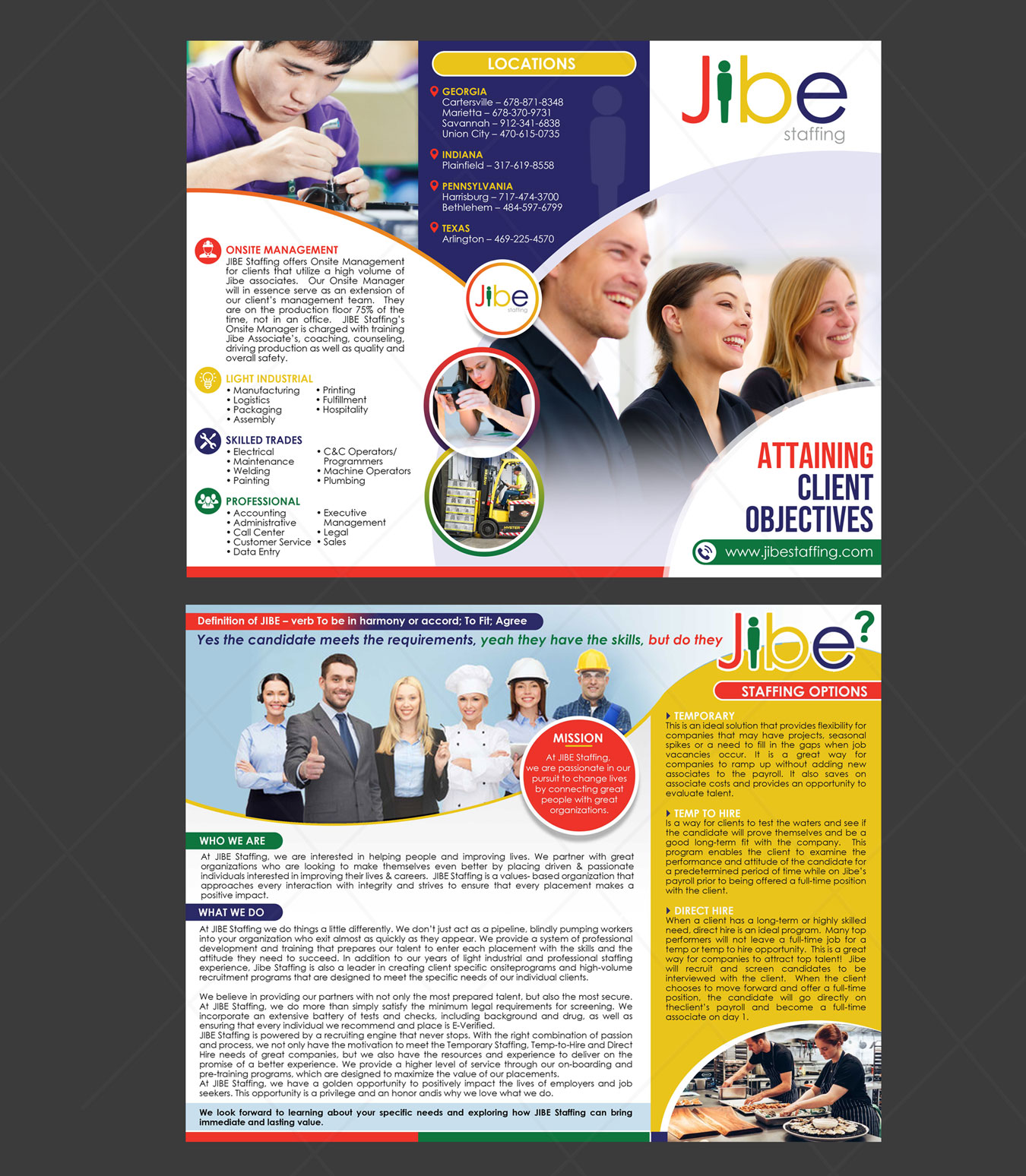 Flyer Design by DA. for Jibe Staffing | Design #26158901
