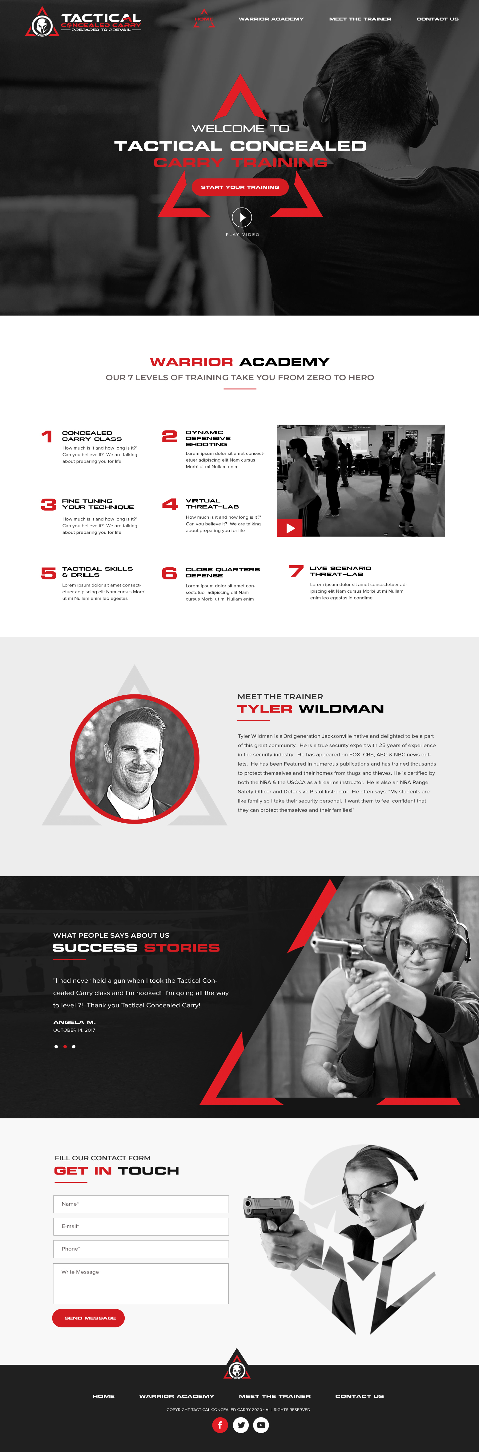 Web Design by Blue Sparrow for Tactical Concealed Carry | Design #26176567