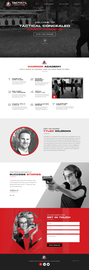 Web Design by Blue Sparrow for Tactical Concealed Carry | Design: #26176568