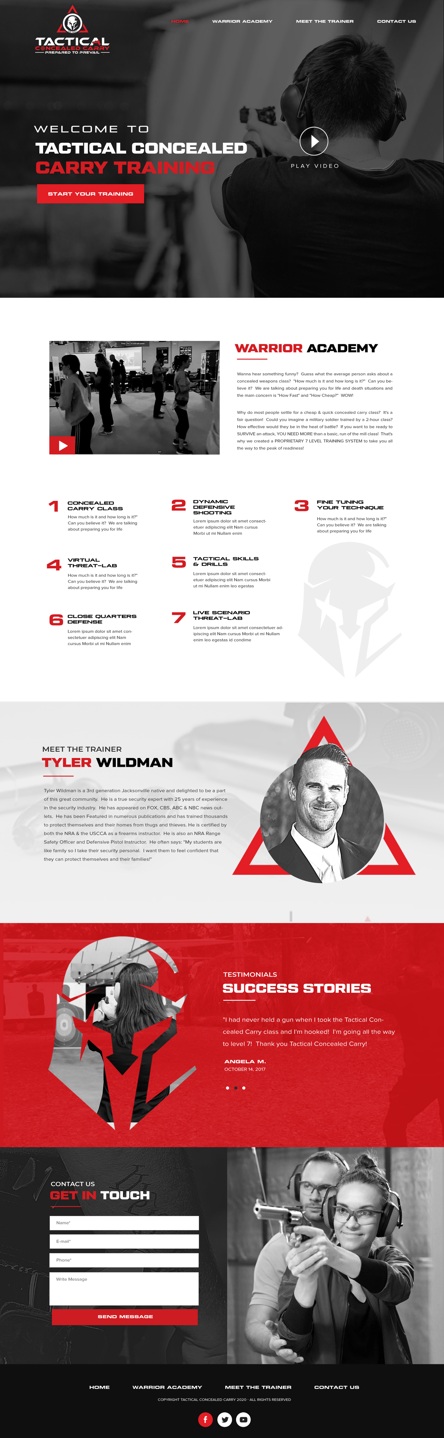 Web Design by Blue Sparrow for Tactical Concealed Carry | Design #26176569